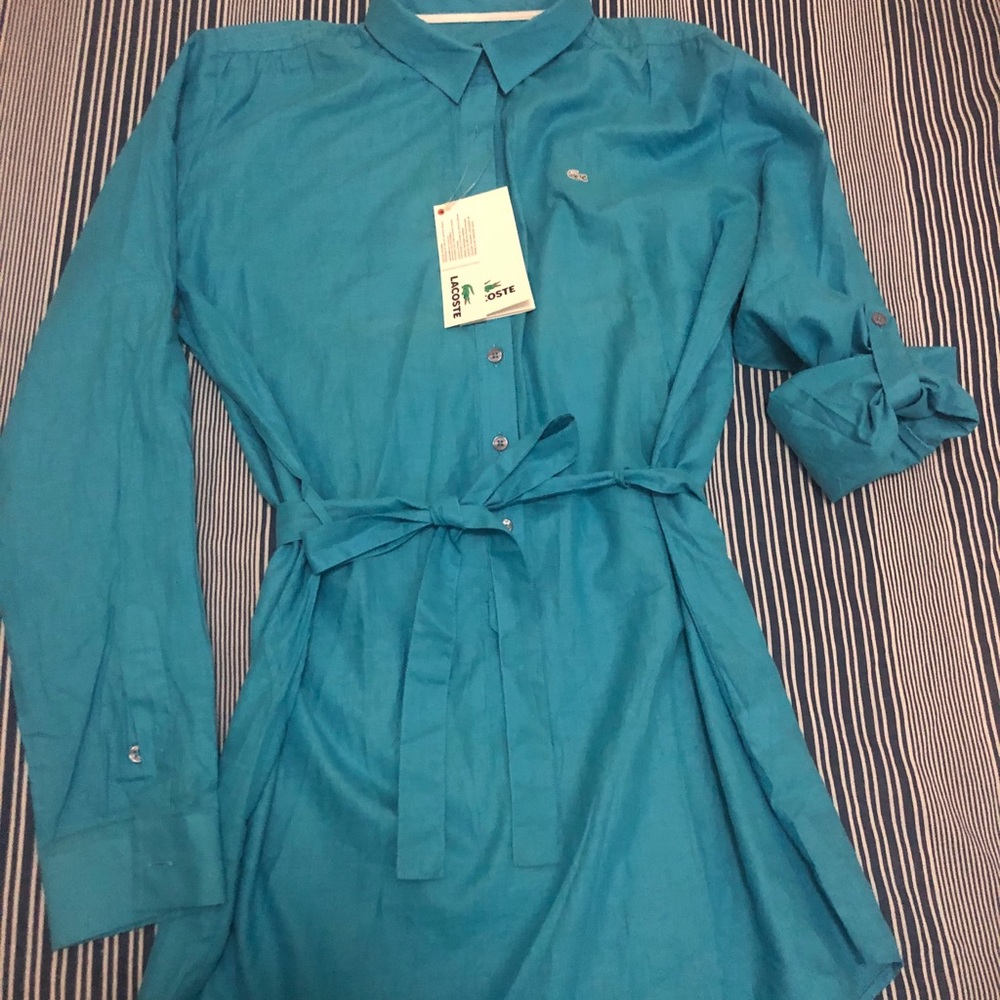 🐊Lacoste🐊 NWT!! 🐊Shirt 👗 Dress Size 10 - Picture 2 of 5